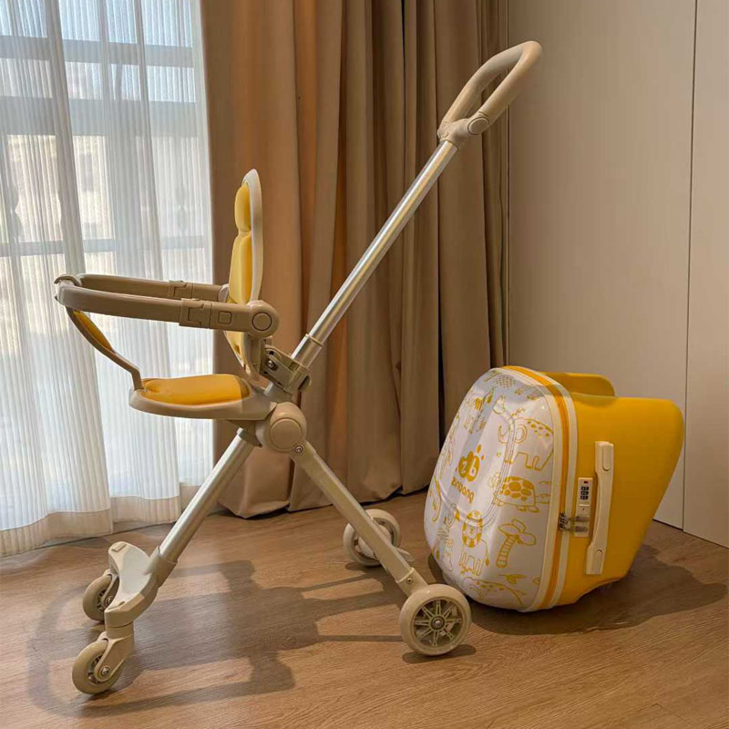 Baby Nursery Trolley - 旅行用子供用荷物ケース 赤ちゃんが乗って歩けるベビーケース 赤ちゃんがスーツケースを持ち運べる 20インチ折りたたみ式ベビーカー