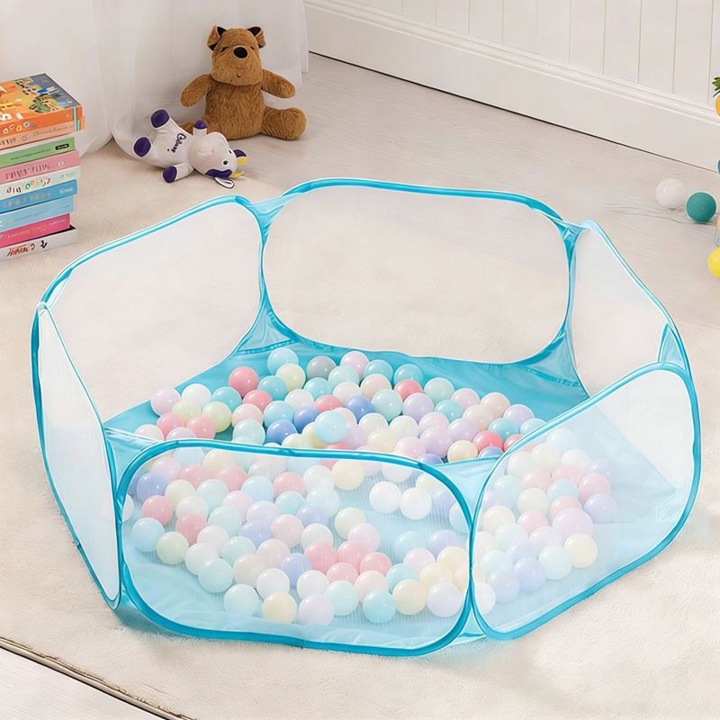 Baby Nursery Boy - 1.2Mボールピット、折りたたみ式ポータブルプレイピット、子供、男の子、女の子向けゲームハウス、屋内屋外兼用、六面ネットゲームテント