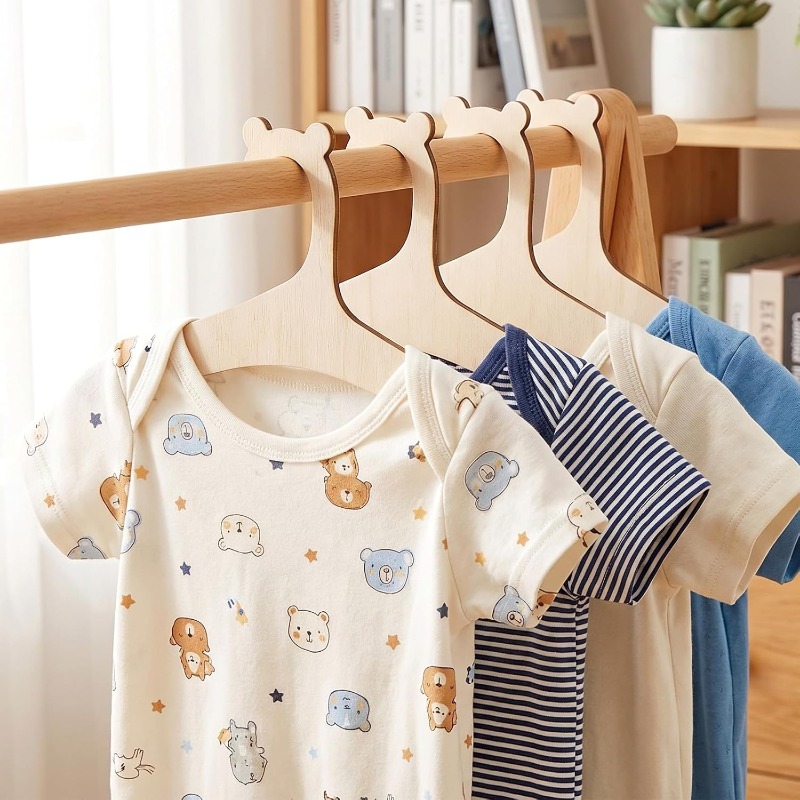 ベビー服ラックかわいいクマ木製子供服ハンガーホームガールプリ - Baby Nursery Decor Girl のレビューと価格