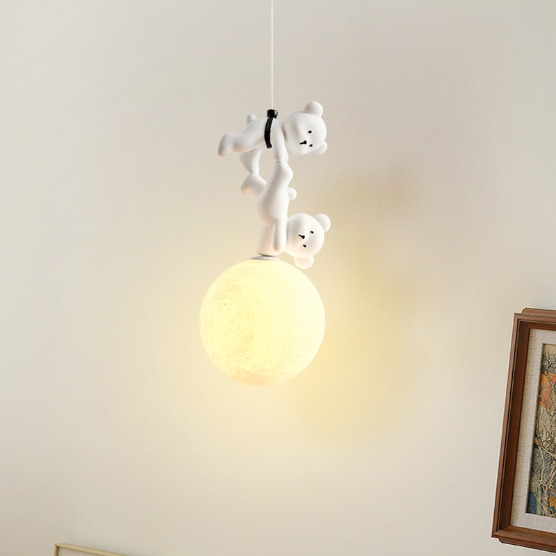 女の子と男の子のためのクマの形をしたペンダントランプ,レジン - Baby Nursery Light Fixture のレビューと価格