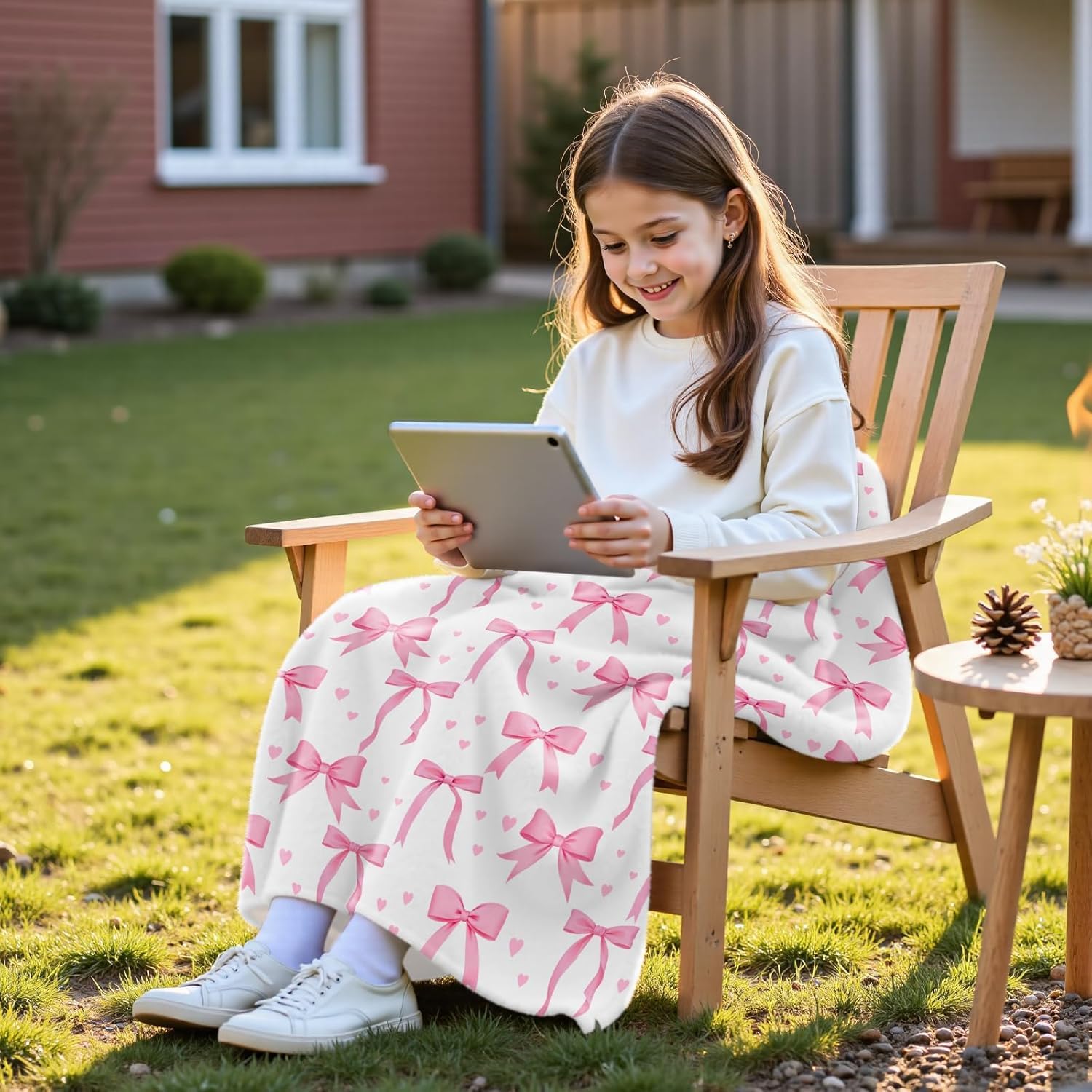 VIKAMA ピンクのリボンブランケット、柔らかく快適、洗濯 - Baby Nursery Decor Girl のレビューと価格