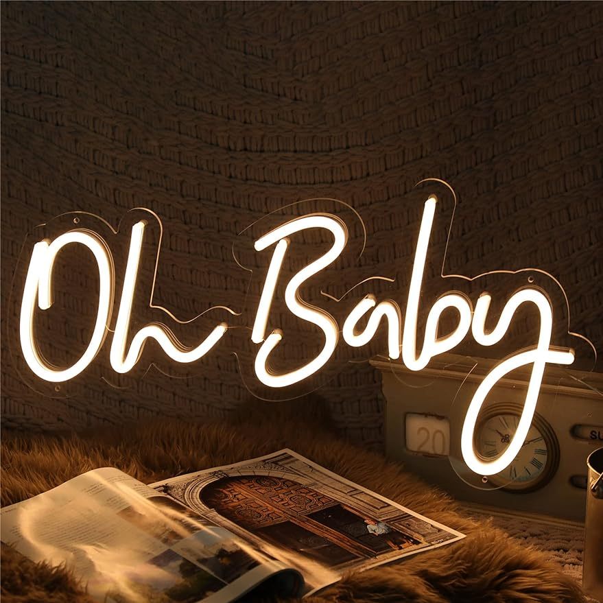 Oh Baby ネオンサイン LED マーキーライト USB - Baby Nursery Wall Lights のレビューと価格