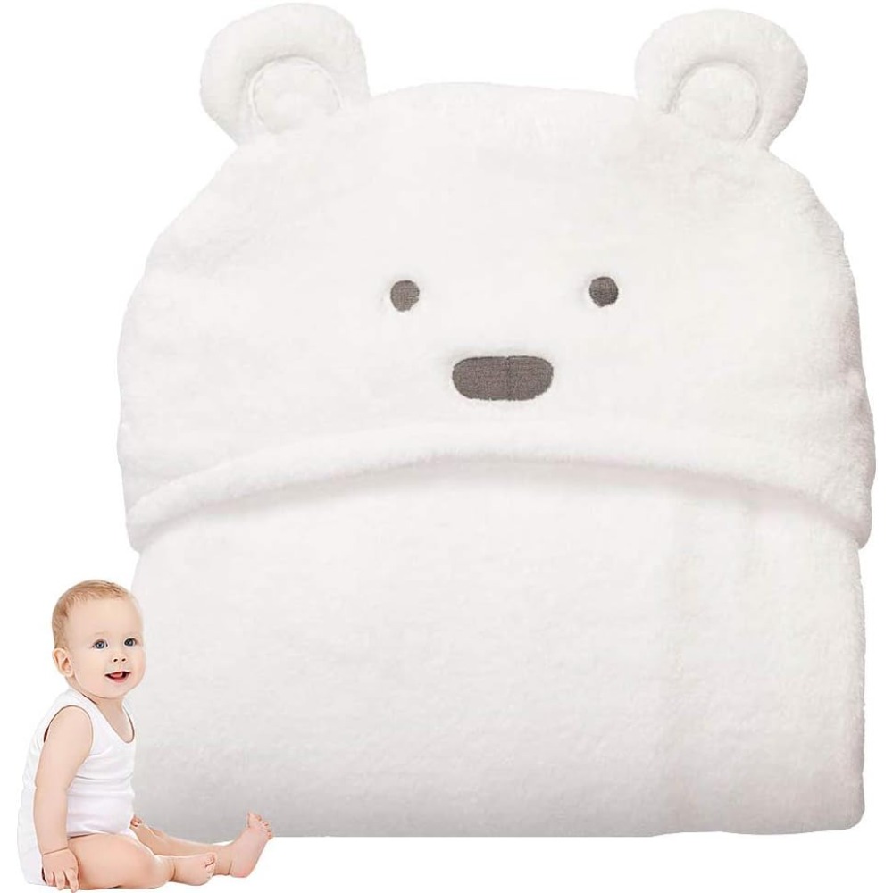 かわいいクマのフード付きタオル 子供用 バスタオル ソフト保 - Baby Nursery Boy のレビューと価格