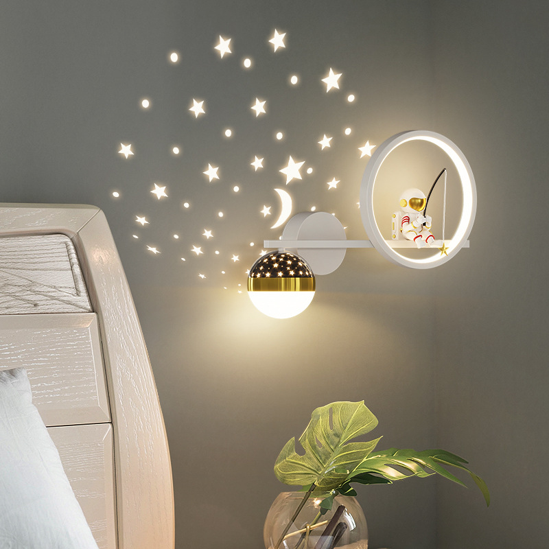 家の装飾スタープロジェクターウォールランプ LED メタルボ - Baby Nursery Wall Lights のレビューと価格