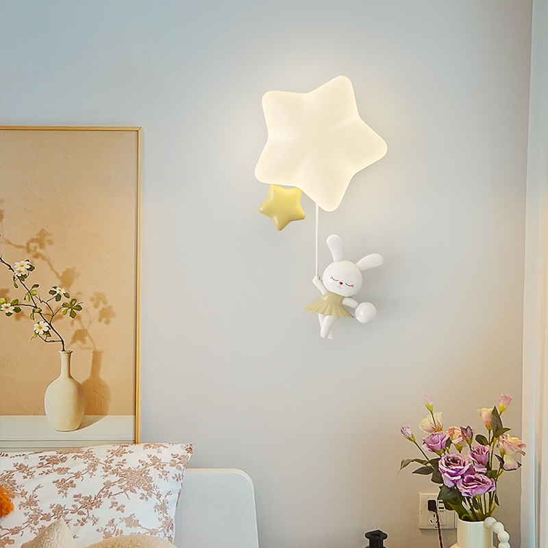 部屋,子供部屋,ウサギ,トイレ用のロマンチックなウォールラン - Baby Nursery Wall Lights のレビューと価格