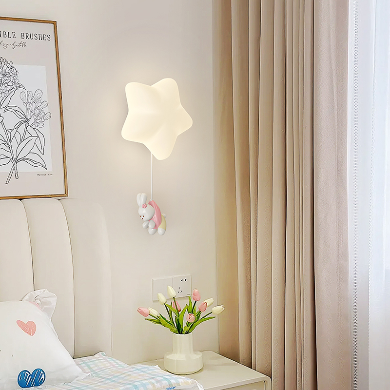 部屋,子供部屋,ウサギ,トイレ用のロマンチックなウォールラン - Baby Nursery Wall Lights のレビューと価格