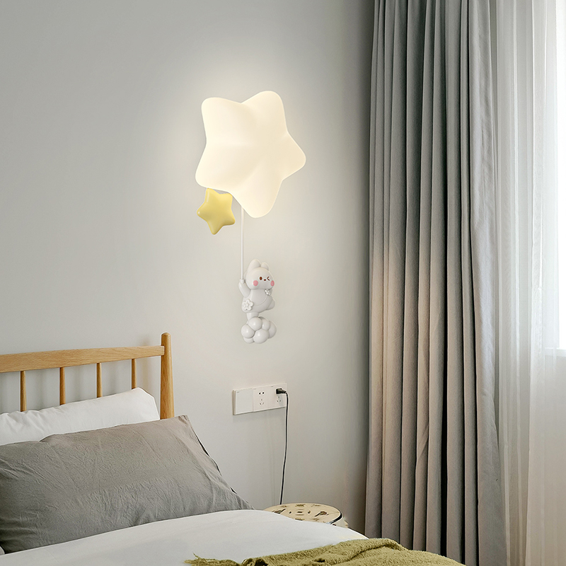 部屋,子供部屋,ウサギ,トイレ用のロマンチックなウォールラン - Baby Nursery Wall Lights のレビューと価格