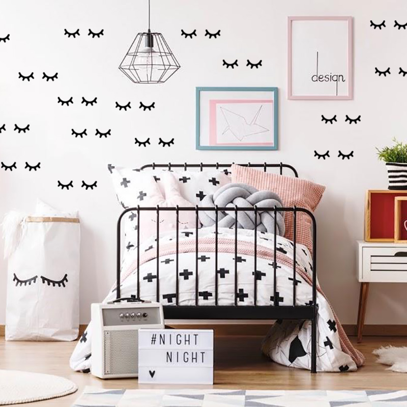 子供部屋用のまつ毛ウォールステッカー,かわいい,赤ちゃんの部 - Baby Girl Nursery Quotes のレビューと価格