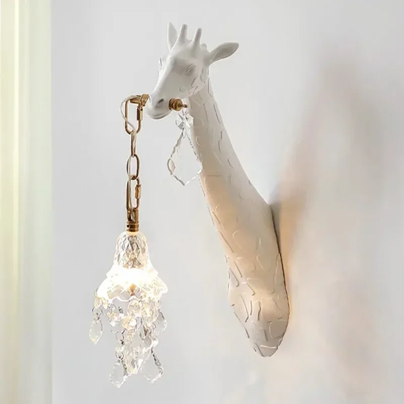 北欧新樹脂キリン LED ウォールライト寝室のベッドヘッド廊 - Baby Nursery Wall Lights のレビューと価格