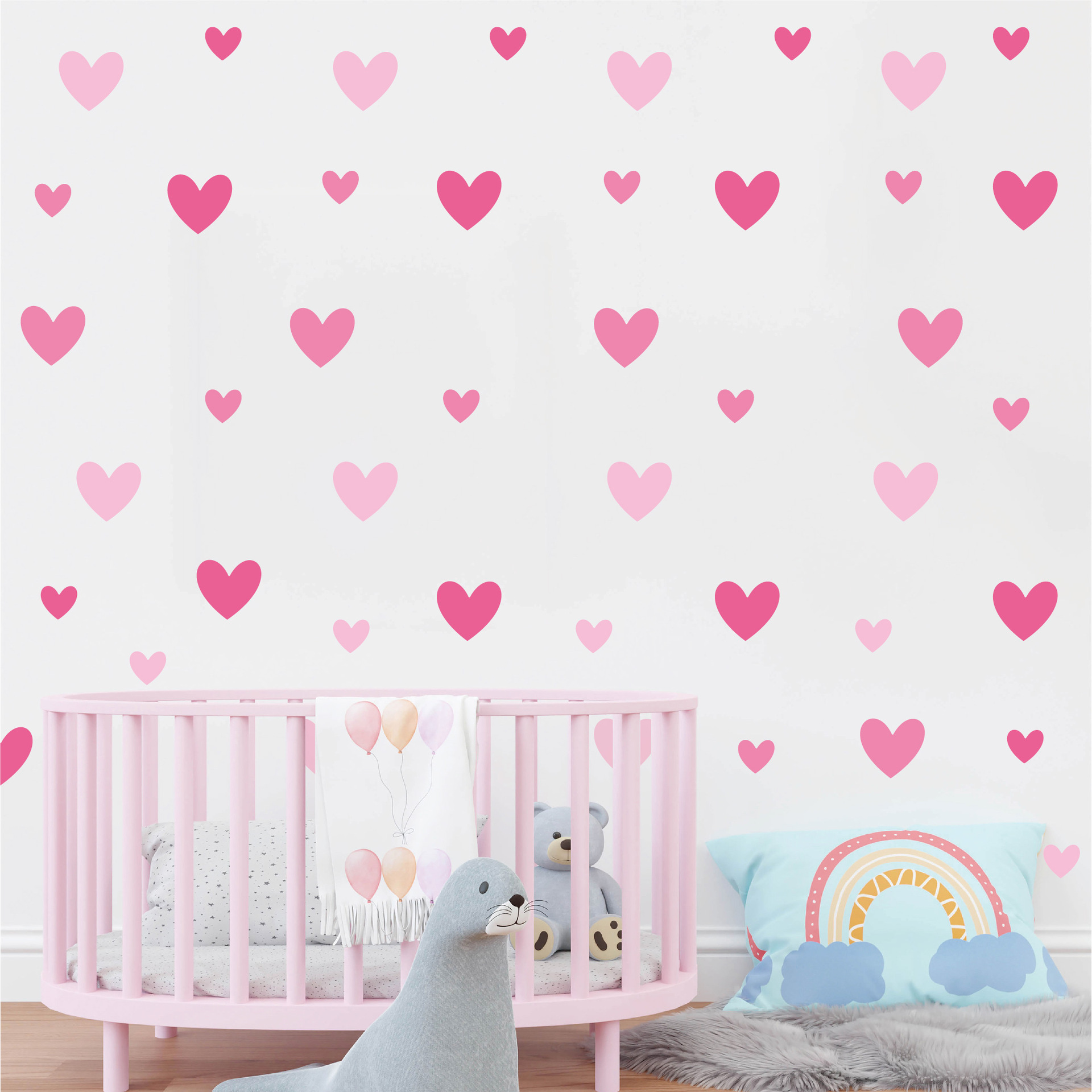 3d ピンクハートリトルプリンセスウォールステッカーベビール - Baby Girl Nursery Quotes のレビューと価格